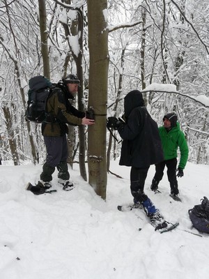 installing the camera trap; photo: L.Machalova